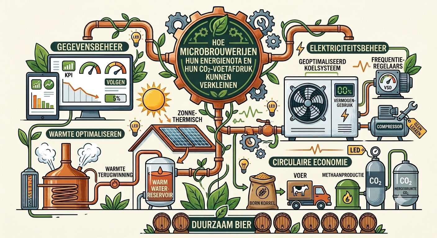 Energiebesparing en CO2-voetafdruk in brouwerijen